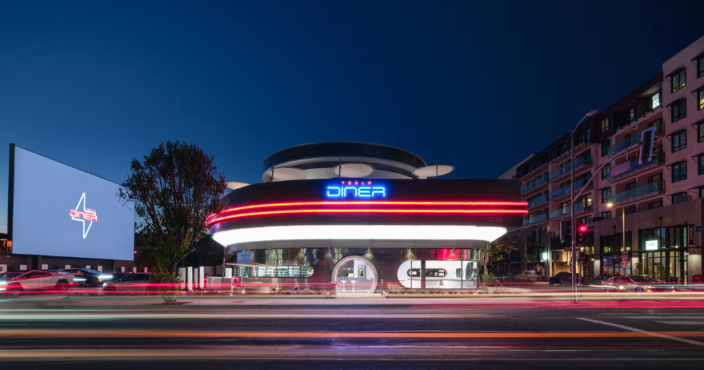 Tesla inaugura restaurante futurista em Hollywood